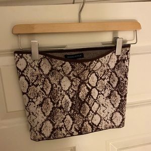 Kendall & Kylie snake skin tube top